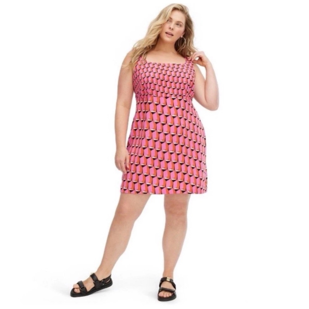 NEW Diane Von Furstenberg 90s Geo Shift Tank Sundress